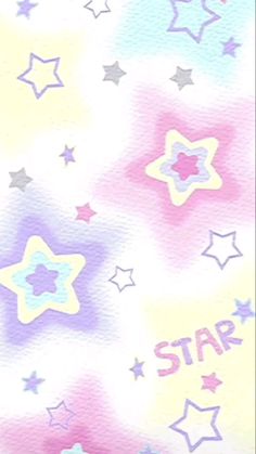 the stars are all over the wallpaper and it looks like they have been painted on