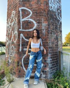 DISCONTINUED on Instagram: “@zoesaezp rocking our riverflow jeans 🦋🐠🐟🐬🌊” Bleached jeans. Customized jeans. Cool jeans. Y2K jeans. Y2K trousers. Skater. 2000s. Original jeans. Statement jeans. Customised jeans. Reworked. Bleach. Tie dye. Cool photography. Cool edit. Trendy edit. Picsart edit.