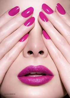 Fuchsia Summer Nails Colors Designs, Cute Summer Nails, Best Nail Art Designs, Pink Nail Polish, Colorful Nail Designs, Pink Nail, Summer Nails Colors, Lip Art, Fabulous Nails