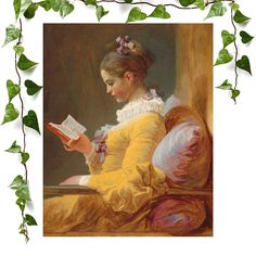 Reading Aesthetic Wall Art Print Decoupage Paper Free, Jean Honore Fragonard, Reading Posters, Reading Notebook, Reading Art, Johannes Vermeer, Paul Gauguin, Woman Reading, National Gallery Of Art