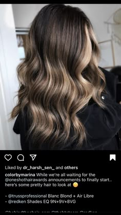 Color Melting Hair, Brunette With Blonde Highlights, Redken Hair Color, Redken Hair Products, Hair Toner, Hair Color Formulas, Dark Hair With Highlights, Hair Techniques, Work Hairstyles