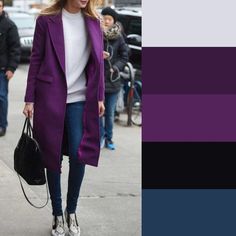 Dark Purple Hijab Outfit, Dark Purple Jeans Outfit, Purple And Navy Outfit, Dark Purple Color Combinations Outfit, Dark Purple Pants Outfit, Purple Color Combinations Outfit, Dark Purple Outfit Ideas, Black Purple Outfit, Dark Purple Clothes