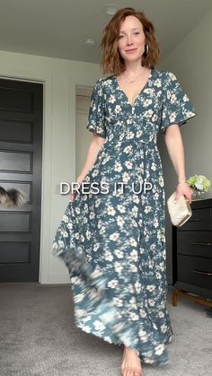 Our Verona Maxi Dress | Slate Floral is the perfect spring to summer dress that can be dressed up or down🥳 Her feminine details will keep you feeling confident no matter how you choose to style her😍 Shop Maxi Dresses now🛍️ Smocked Maxi Dress, Shop Maxi Dresses, Slate Blue, New Print, Verona, Maxi Dresses, Passion For Fashion, Blue Floral, Summer Dress