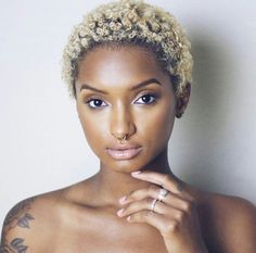 Dyed Twa, Blond Afro, Big Natural Hair, Short White Hair, Cortes De Cabello, Natural Hair Cuts, Natural Hair Short Cuts, Cut Life