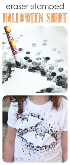 an easy and fun halloween t - shirt craft for kids