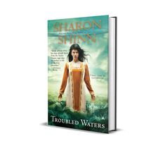 the book cover for troubled waters by sharon shinn, with an image of a woman