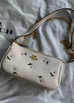 Flower Coach Bag, Cute Designer Bags, Coach Mini Bag, Girly Accessories