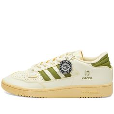 Adidas Centennial, Green Heels, Us Man, Cream White, Dark Green, Gum, Vegan Leather, Leather Upper, Faux Leather