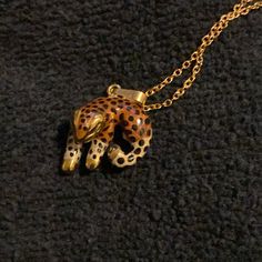 14k Gold Panther/Jaguar With 14k 18” Chain-Amazing!! This Vintage Enamel Over 14k Gold Jaguar Or Panther Is Exquisite!! I Have Owned It Since It Was Purchased At Mervyn’s Department Store Many Years Ago. It Was Never Worn. It Is Marked 14k On The Back Of The Pendant And The Bale And The Chain. All Original To The Pendent. Jaguar Necklace, Animal Pendant, The Chain, Department Store, Jaguar, Panther, Womens Jewelry Necklace, Jewelry Necklaces, Womens Sizes