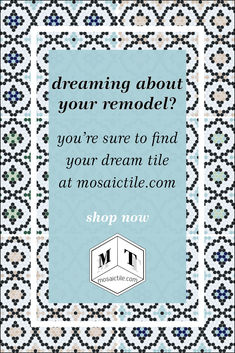 a blue and white frame with the words dreaming about your remodel? you're sure to find your dream title at mosaicle com shop now