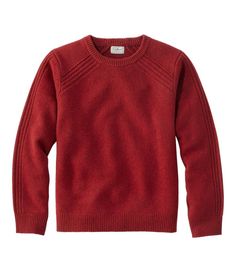 A handsome crewneck sweater made of 100% merino wool for luxurious softness, in a season-spanning midweight knit. Traditional Fit: Relaxed through the chest, sleeve and waist. 100% merino wool. Handwash, dry flat. Premium merino wool yarns, with ribbed detailing. Versatile midweight knit transitions easily between seasons. Ribbed trim at neck, cuffs and hem. Crewneck styling. Imported. | Men's Rangeley Merino Sweater, Crewneck, Merino Wool Crewneck Sweaters, Merino Sweater, Merino Wool Yarn, Sweater Making, Crewneck Sweater, L L Bean, Wool Yarn, Crew Neck Sweater, Merino Wool