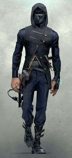 Fancy Clothing, Dishonored 2, Dishonored, Black Suit, Character Designs, Hands On, Cyberpunk, Character Inspiration, Concept Art