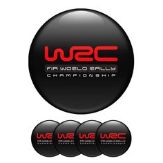 WRC Championship Sticker Wheel Center Hub Cap Wrc Rally, Car Rims, Custom Wheels, Hub Caps, Decals Stickers, Bumper Stickers, Uv Protection, Sticker Design, Black Red