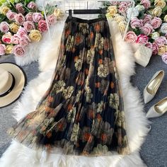 Fashion print skirt, elastic waist gauze skirt, new style, high waist pleated skirt, A-line skirt mid-length skirtMaterial:tulleColor:navy blue,black,redStyle:fairyFeatures:printed,flower,fashion,pleatedSize(CM):free 1inch=2.54cmlength:89,waist:58-90&ltp&gtAll items will arrive in 20-25 business days, if you have an emergency, please contact us to upgrade logistics.</p>&ltbr/>&ltp&gtNeed to add 15 dollars fast shipping(Arrive in 10-14 days).</p>&ltbr/> High Waist Pleated Skirt, Gauze Skirt, Gauze Skirts, High Waisted Pleated Skirt, Skirts Midi High Waisted, Mid Length Skirts, Print Skirt, Flower Fashion, Women Skirts Midi