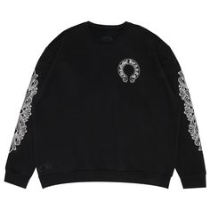 Find CHROME HEARTS Horseshoe Logo Crewneck Sweatshirt on Editorialist. Chrome Hearts Horseshoe Logo Crewneck Sweatshirt 'Black' Horseshoe Logo, Heart Clothes, Heart Sweatshirt, Heart Top, Chrome Hearts, Mens Activewear, Curator Style, Sweater Hoodie, Crewneck Sweatshirt