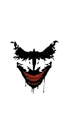 the dark knight rises poster with joker's face and blood dripping from his mouth