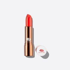 Shop Origins Blooming Bold™ Lipstick. Flower-infused, bold, rich & all day color. Mac Orange Lipstick, Eye Shadow Blue, Jennie Vogue, Lipstick And Lipgloss, Unique Lipstick, Orange Lipstick, Nails Lips, Orange Drinks, Pure Life