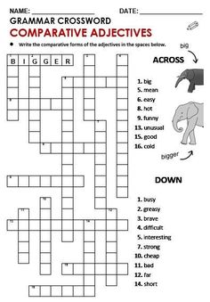 a crossword puzzle with words and pictures to help kids learn how to read the word