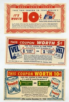 two coupons with the same price as well as one for $ 10 and another for $ 20