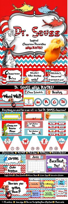 dr seuss birthday party printables