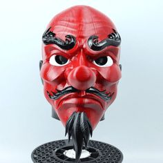 Transport yourself back in time with SpaceArmory's stunning Tengu Japanese Traditional Mask. This tengu mask has been handcrafted meticulously by our skilled artisans, using the latest 3D printer technology. Details: We have padded the inside of the mask for your facial comfort. The mask can stay on your face for a long time in the activity you use. It does not cause pain on your face and you can breathe comfortably. It is very robust in your activities with its high filling and extra layer thic Japanese Traditional Mask, Tengu Mask, Japanese Hannya Mask, Japanese Masks, Traditional Mask, Japanese Mask, Mask Types, Japanese Folklore, Face Sketch