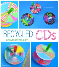 some crafts that are made with recycled cds