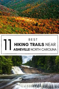 the best hiking trails near ashsville north carolina with text overlay that reads 11 best hiking trails near ashsville north carolina