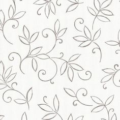 a white background with leaves and swirls on it