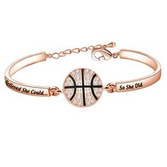 PRICES MAY VARY. ❤Looking for basketball gift ? Got a birthday, holiday, tournament or other special occasion coming up for the basketball player in your life? This high quality yet inexpensive sports necklace makes a great gift, whether for a friend, daughter, or teammate. ❤Material: High Quality Stainless Steel，it is lead free and nickel free,hypoallergenic, it doesn’t rust, change color or tarnish. ❤Measurement: Minimum Diameter of Bracelet is 50mm(2 inch). Extension chain is also 50mm(2 inch First Basketball Game Gifts, Gifts For Basketball Players, Gifts For Sports Lovers, First Basketball Game, Military Couples, Basketball Gifts, She Believed She Could, Keychain Set, Basketball Games