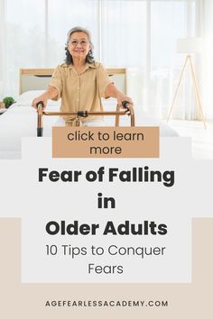 Is fear of falling holding you or your aging parents back? This fear can be paralyzing and hold us back from enjoying life to its fullest. Whether it's due to a previous fall, decreased balance and strength, or aging, it's important to address these fears head-on and take proactive steps to conquer them. Discover 10 empowering, practical tips to overcome the fear of falling and aging confidently every step (pun intended) of the way! Click the pin to learn more! #seniorsafety