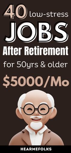 Jobs for retirees: Here are some of the best work from home jobs for seniors, jobs over 40, jobs at 40, best jobs for women over 40, who want to make extra cash on the side during their spare time. These low stress online jobs are so easy to be done by anyone even people without college degrees. #seniors #seniorcitizen #jobsforseniors #jobsfor14 #jobsforretirees #jobsover40 #jobsat40 #jobsfor40yearsold #makemoneyonline #onlinejobs #workfromhomejobs #sidejobs #money #careeradvice #parttimejobs Extra Money Jobs, Retirement Advice, Online Jobs From Home, Extra Money Online, Making Extra Cash