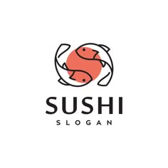 the logo for sushi, a japanese restaurant that serves fresh fish and seafoods