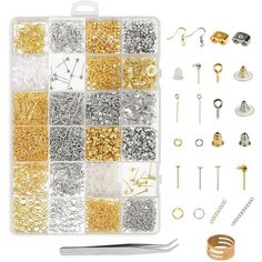 the beading kit contains many different types of beads