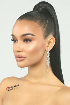 Sleek Prom Hair, Beautiful Wedding Makeup, Natural Curly Hair Cuts, Elegant Ponytail, High Ponytail Hairstyles, Simple Prom Hair, Bridesmaid Hair Makeup