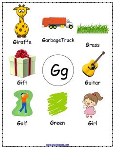 the letter g worksheet for children