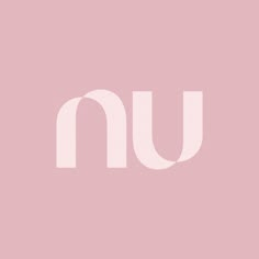 the letter u in white on a pink background