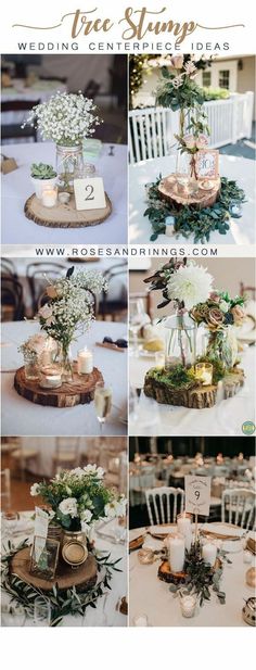 wedding centerpieces with flowers and candles