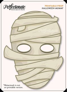 a paper mask that has been cut out to look like it is wrapped up