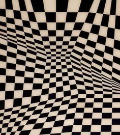 a black and white checkered wallpaper with an abstract design in the center,