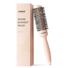 PRICES MAY VARY. Nano Silver Ion Infused Tech Round Hair Brush: AIMIKE nano round brush will emits negative ions while blow drying, which helps seal cuticles and eliminates unwanted flyaways and frizz for a sleek shiny hair. And its nano silver tech decides its hygienic feature and longer lifespan Ceramic Coated Round Brush for Blow Drying: Ceramic coat aluminium barrel that allows quicker airflow, heats up faster and distributes heat evenly. Round brush helps reduce half hair drying time and av Sleek Shiny Hair, Best Round Brush, Clean Hairbrush, Round Hair Brush, Blow Dry Hair, Hair Drying, Flat Hair, Blow Out, Round Brush