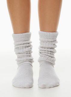 SCRUNCH CREW SOCK | Aritzia Sweater Socks, Slouch Socks, Grey Socks, Fluffy Socks, Comfy Socks, Crew Sock, Winter Socks, Cute Socks, Swag Shoes