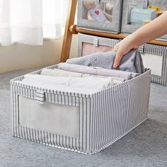 Description: Design with clear visible window, which design allows you to quickly view the contents without pulling the storage bin from its storage location. The attached handle makes this storage bins easy to move out from closet shelves. Made of non woven fabric material, this storage bins is wear resistant and long lasting. There are two sizes S and L for you to choose from. It is suitable for you to storage clothes in closet or storage books in office and so on. Item Name: Storage Bins Mate Closet Storage Drawers, Clothes Storage Boxes, Collapsible Storage, Collapsible Storage Bins, Fabric Storage Boxes, Storage Closet Organization, Household Organization, Clothes Storage, Wardrobe Storage