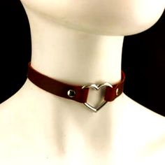 Beautifully Designed In Faux Red Leather, The Steel Heart Daytime Red Leather Choker Is The Newest Addition To The Wanna Play Body Jewelry Collection By Shopatluxe. Accented With A Steel Open Heart Pendant, Soft Red Faux Leather Is Bonded To Embrace Both Sides. Stainless Steel Snap Closures; Lead And Nickel Free. Length: 14 To 16.5 Inches, Small. Complimentary Gift Included With Your Purchase. Daytime Collar, Red Black Outfit, Room Surprise, Riddle Rosehearts, Png Tuber, Leather Choker Collars, Romantic Room, Collar Choker, Red Accessories