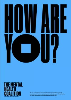 a blue poster with the words how are you?