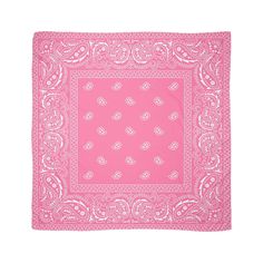 Microfiber polyester silky scarf with a slightly transparent effect. Vivid one side print, visible on the reverse. Bandana in Pink Pink Bandana, Silky Scarf, Baby Pink, Multi Color, For Sale, Pink, Color