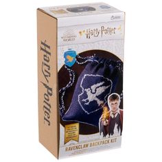 the harry potter ravenclaw backpack kit is packaged in a cardboard box and ready to be shipped