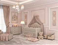 Luxury Baby Room, Luxury Nursery, Luxury Kids Bedroom, Hiasan Bilik Tidur, Baby Room Organization