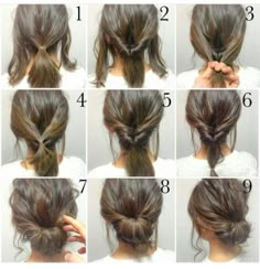 Fesyen Rambut Pendek, Peinados Recogidos, Step By Step Hairstyles, Fishtail Braid, Low Bun, Work Hairstyles, Penteado Cabelo Curto