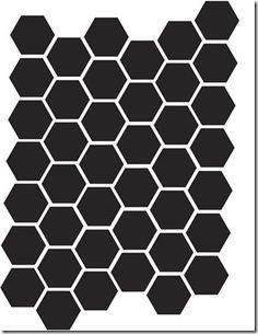 an image of hexagonals in black and white