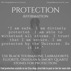 I Am Divinely Protected, I Am Secure, Protection Affirmation, Stones For Protection, Divinely Protected, Energy Healing Quotes, I Am Protected, I Am Safe